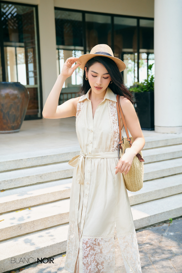 Chante lace mix sales dress