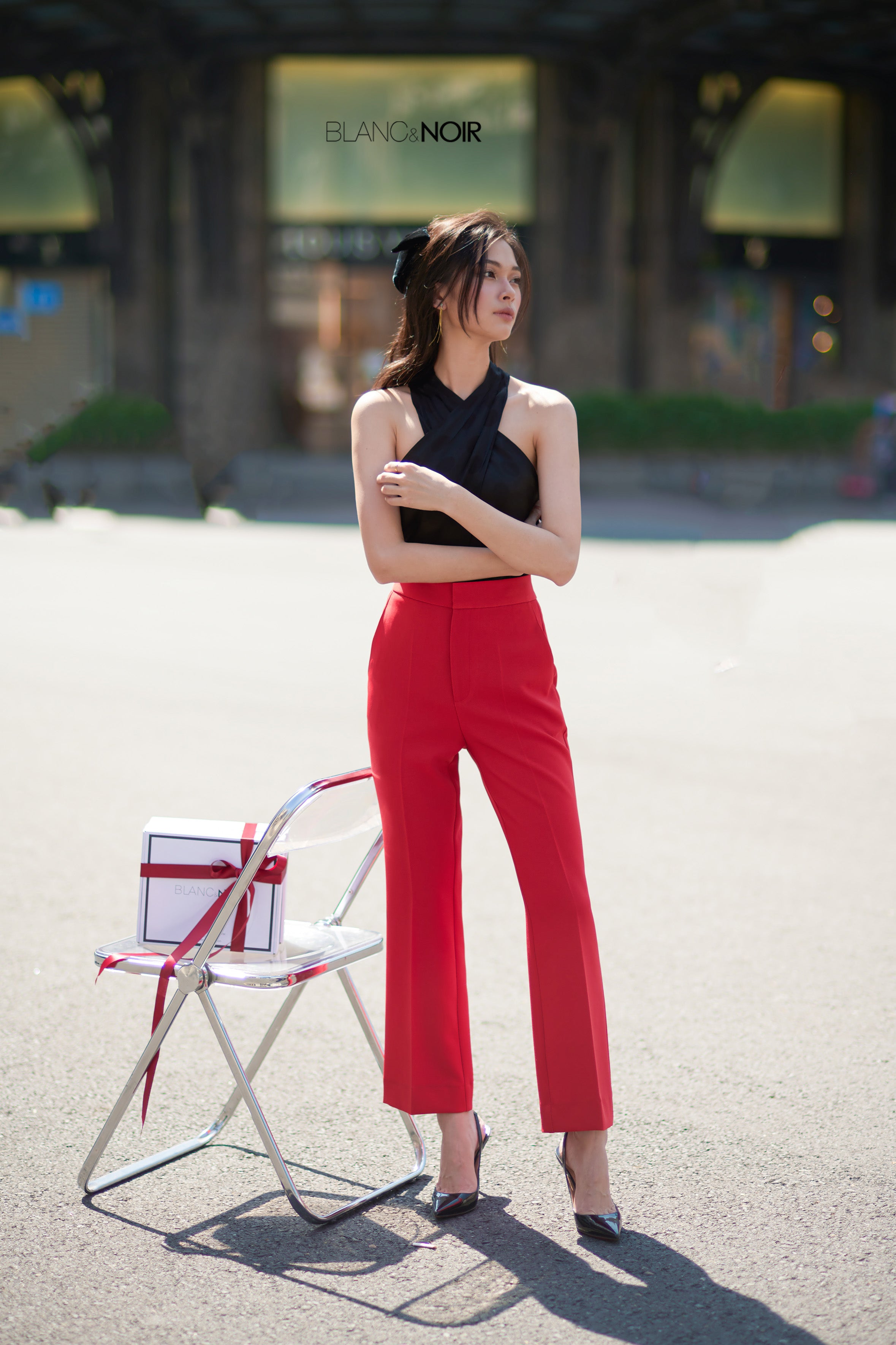 Bruno Black and Red Faux Leather 3-Stripe Wind Pants | The Parachute Pants  Store