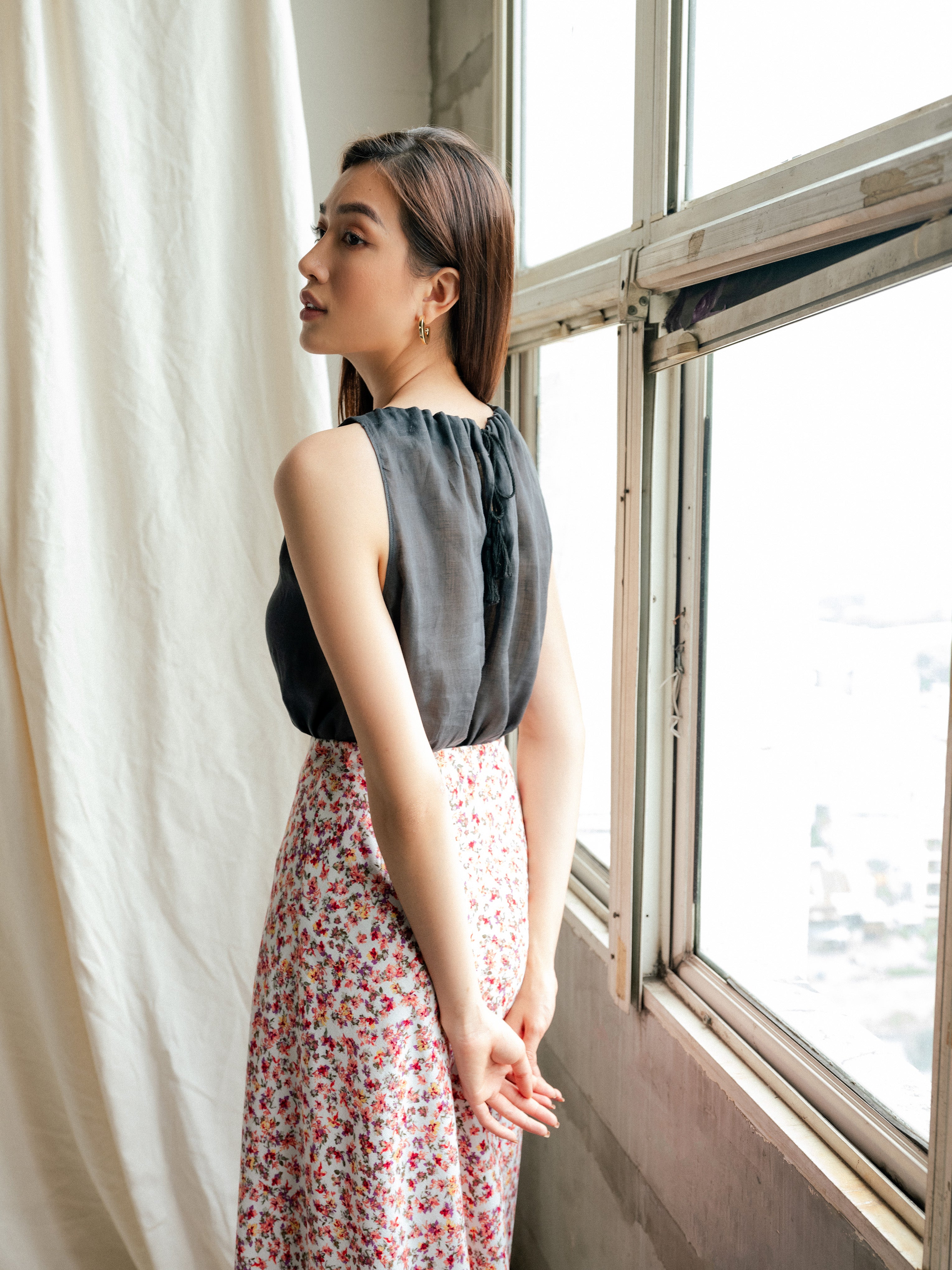 Flower Midi Skirt – BLANC&NOIR Saigon